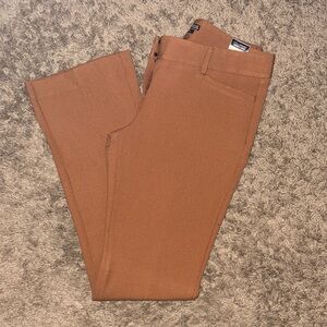 Express Women's Tan Columnist Barely Boot Leg Dress Pants
